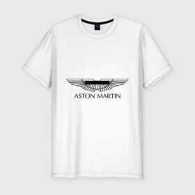 Мужская футболка премиум с принтом Logo Aston Martin в Курске, 92% хлопок, 8% лайкра | приталенный силуэт, круглый вырез ворота, длина до линии бедра, короткий рукав | aston martin | автобренды | автолюбителям | астин мартин | астон мартин | бренд | для автовладельцев | для автолюбителей | логотип
