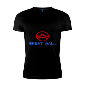 Мужская футболка премиум с принтом Great Wall в Курске, 92% хлопок, 8% лайкра | приталенный силуэт, круглый вырез ворота, длина до линии бедра, короткий рукав | Тематика изображения на принте: 