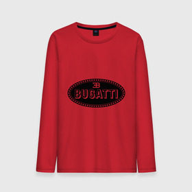 Мужской лонгслив хлопок с принтом Bugatti logo в Курске, 100% хлопок |  | bugati | bugatti | автобренды | автолюбителям | бренд | бугати | бугатти | для автовладельцев | для автолюбителей | логотип