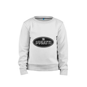 Детский свитшот хлопок с принтом Bugatti logo в Курске, 100% хлопок | круглый вырез горловины, эластичные манжеты, пояс и воротник | bugati | bugatti | автобренды | автолюбителям | бренд | бугати | бугатти | для автовладельцев | для автолюбителей | логотип