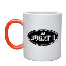 Кружка хамелеон с принтом Bugatti logo в Курске, керамика | меняет цвет при нагревании, емкость 330 мл | bugati | bugatti | автобренды | автолюбителям | бренд | бугати | бугатти | для автовладельцев | для автолюбителей | логотип