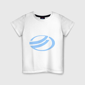 Детская футболка хлопок с принтом ЗАЗ лого в Курске, 100% хлопок | круглый вырез горловины, полуприлегающий силуэт, длина до линии бедер | автобренды | автолюбителям | бренд | для автовладельцев | для автолюбителей | заз | логотип
