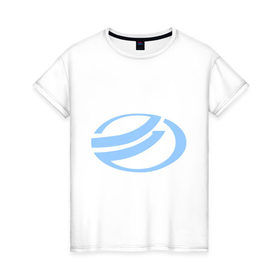 Женская футболка хлопок с принтом ЗАЗ лого в Курске, 100% хлопок | прямой крой, круглый вырез горловины, длина до линии бедер, слегка спущенное плечо | автобренды | автолюбителям | бренд | для автовладельцев | для автолюбителей | заз | логотип