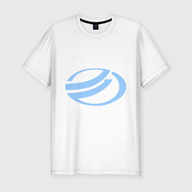 Мужская футболка премиум с принтом ЗАЗ лого в Курске, 92% хлопок, 8% лайкра | приталенный силуэт, круглый вырез ворота, длина до линии бедра, короткий рукав | автобренды | автолюбителям | бренд | для автовладельцев | для автолюбителей | заз | логотип