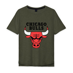 Мужская футболка хлопок Oversize с принтом Chicago bulls logo в Курске, 100% хлопок | свободный крой, круглый ворот, “спинка” длиннее передней части | chicago bulls | newtop | swag | swag style | toplanding | одежда сваг | сваг | сваг стиль | свег | свог | свэг | чикаго булз