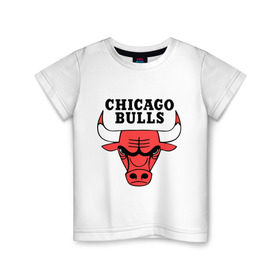 Детская футболка хлопок с принтом Chicago bulls logo в Курске, 100% хлопок | круглый вырез горловины, полуприлегающий силуэт, длина до линии бедер | chicago bulls | newtop | swag | swag style | toplanding | одежда сваг | сваг | сваг стиль | свег | свог | свэг | чикаго булз