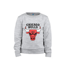 Детский свитшот хлопок с принтом Chicago bulls logo в Курске, 100% хлопок | круглый вырез горловины, эластичные манжеты, пояс и воротник | chicago bulls | newtop | swag | swag style | toplanding | одежда сваг | сваг | сваг стиль | свег | свог | свэг | чикаго булз