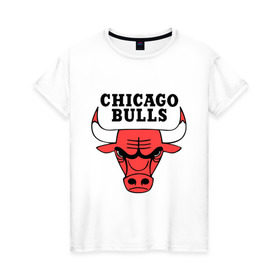 Женская футболка хлопок с принтом Chicago bulls logo в Курске, 100% хлопок | прямой крой, круглый вырез горловины, длина до линии бедер, слегка спущенное плечо | chicago bulls | newtop | swag | swag style | toplanding | одежда сваг | сваг | сваг стиль | свег | свог | свэг | чикаго булз