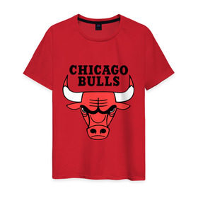Мужская футболка хлопок с принтом Chicago bulls logo в Курске, 100% хлопок | прямой крой, круглый вырез горловины, длина до линии бедер, слегка спущенное плечо. | Тематика изображения на принте: chicago bulls | newtop | swag | swag style | toplanding | одежда сваг | сваг | сваг стиль | свег | свог | свэг | чикаго булз