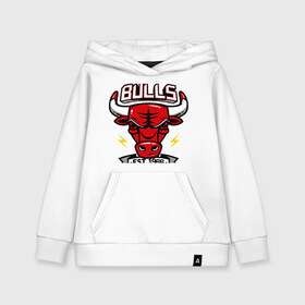 Детская толстовка хлопок с принтом Chicago bulls swag в Курске, 100% хлопок | Круглый горловой вырез, эластичные манжеты, пояс, капюшен | булс | чикаго