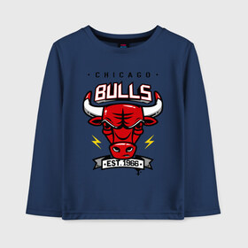 Детский лонгслив хлопок с принтом Chicago bulls swag в Курске, 100% хлопок | круглый вырез горловины, полуприлегающий силуэт, длина до линии бедер | булс | чикаго