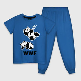 Детская пижама хлопок с принтом Панда WWF Wrestling Challenge в Курске, 100% хлопок |  брюки и футболка прямого кроя, без карманов, на брюках мягкая резинка на поясе и по низу штанин
 | панда