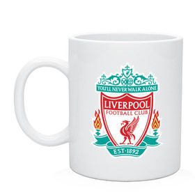 Кружка с принтом Liverpool logo в Курске, керамика | объем — 330 мл, диаметр — 80 мм. Принт наносится на бока кружки, можно сделать два разных изображения | ливерпуль