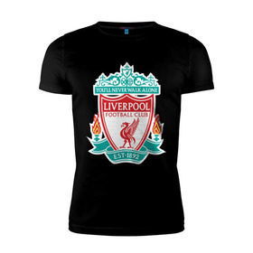 Мужская футболка премиум с принтом Liverpool logo в Курске, 92% хлопок, 8% лайкра | приталенный силуэт, круглый вырез ворота, длина до линии бедра, короткий рукав | ливерпуль
