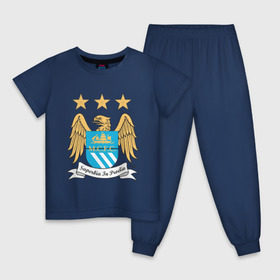 Детская пижама хлопок с принтом Манчестер Сити в Курске, 100% хлопок |  брюки и футболка прямого кроя, без карманов, на брюках мягкая резинка на поясе и по низу штанин
 | manchester city | болельщикам | для болельщиков | манчестер сити | фк | футбол | футбольные клубы