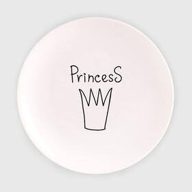 Тарелка с принтом PrincesS picture в Курске, фарфор | диаметр - 210 мм
диаметр для нанесения принта - 120 мм | princess | девушкам | для девушек | корона | подарок девушке