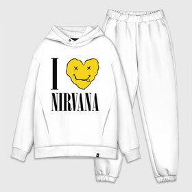 Мужской костюм хлопок OVERSIZE с принтом I love Nirvana в Курске,  |  | i love nirvana | nirvana | нирвана | я люблю нирвану