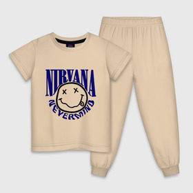 Детская пижама хлопок с принтом Nevermind Nirvana в Курске, 100% хлопок |  брюки и футболка прямого кроя, без карманов, на брюках мягкая резинка на поясе и по низу штанин
 | kurt kobain | nirvana | курт кобейн | музыкальные группы | нирвана | рок группы