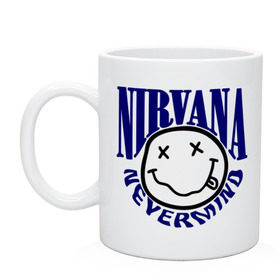 Кружка с принтом Nevermind Nirvana в Курске, керамика | объем — 330 мл, диаметр — 80 мм. Принт наносится на бока кружки, можно сделать два разных изображения | kurt kobain | nirvana | курт кобейн | музыкальные группы | нирвана | рок группы