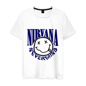 Мужская футболка хлопок с принтом Nevermind Nirvana в Курске, 100% хлопок | прямой крой, круглый вырез горловины, длина до линии бедер, слегка спущенное плечо. | kurt kobain | nirvana | курт кобейн | музыкальные группы | нирвана | рок группы