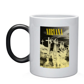 Кружка хамелеон с принтом Nirvana Poster в Курске, керамика | меняет цвет при нагревании, емкость 330 мл | kurt kobain | nirvana | курт кобейн | музыкальные группы | нирвана | рок группы