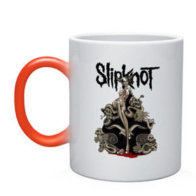 Кружка хамелеон с принтом Slipknot illustration skulls в Курске, керамика | меняет цвет при нагревании, емкость 330 мл | metall | punk | rock | slipknot | метал | металл | нью метал | панк | панк рок | рок | слипкнот