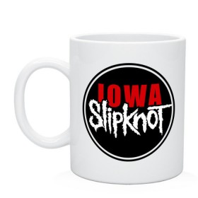 Кружка с принтом Slipknot iowa logo в Курске, керамика | объем — 330 мл, диаметр — 80 мм. Принт наносится на бока кружки, можно сделать два разных изображения | metall | punk | rock | slipknot | метал | металл | нью метал | панк | панк рок | рок | слипкнот