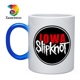 Кружка хамелеон с принтом Slipknot iowa logo в Курске, керамика | меняет цвет при нагревании, емкость 330 мл | metall | punk | rock | slipknot | метал | металл | нью метал | панк | панк рок | рок | слипкнот