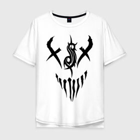 Мужская футболка хлопок Oversize с принтом Slipknot в Курске, 100% хлопок | свободный крой, круглый ворот, “спинка” длиннее передней части | slipknot | слипкнот