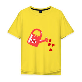 Мужская футболка хлопок Oversize с принтом Мамина любовь в Курске, 100% хлопок | свободный крой, круглый ворот, “спинка” длиннее передней части | 