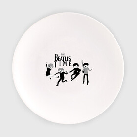 Тарелка с принтом The Beatles time в Курске, фарфор | диаметр - 210 мм
диаметр для нанесения принта - 120 мм | beatles | битлз | битлс | время битлов