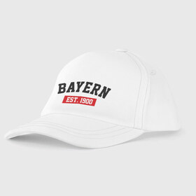 Детская бейсболка с принтом FC Bayern Est 1900 в Курске, 100% хлопок | классический козырек, металлическая застежка-регулятор размера | bayern | fc bayern | fc bayern est 1900 | баерн