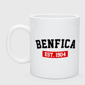 Кружка с принтом FC Benfica Est. 1904 в Курске, керамика | объем — 330 мл, диаметр — 80 мм. Принт наносится на бока кружки, можно сделать два разных изображения | Тематика изображения на принте: 