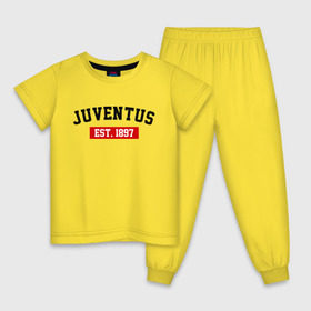 Детская пижама хлопок с принтом FC Juventus Est. 1897 в Курске, 100% хлопок |  брюки и футболка прямого кроя, без карманов, на брюках мягкая резинка на поясе и по низу штанин
 | fc juventus | juventus | ювентус