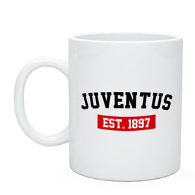 Кружка с принтом FC Juventus Est. 1897 в Курске, керамика | объем — 330 мл, диаметр — 80 мм. Принт наносится на бока кружки, можно сделать два разных изображения | fc juventus | juventus | ювентус