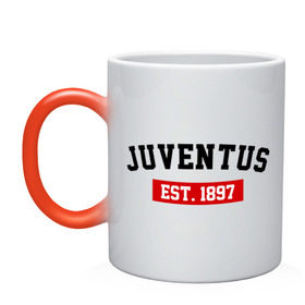 Кружка хамелеон с принтом FC Juventus Est. 1897 в Курске, керамика | меняет цвет при нагревании, емкость 330 мл | Тематика изображения на принте: fc juventus | juventus | ювентус