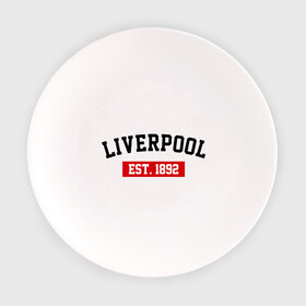 Тарелка с принтом FC Liverpool Est. 1892 в Курске, фарфор | диаметр - 210 мм
диаметр для нанесения принта - 120 мм | Тематика изображения на принте: ливерпуль