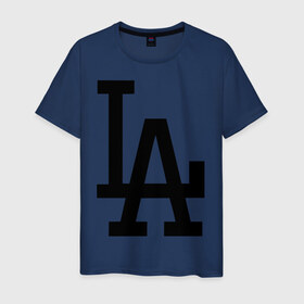 Мужская футболка хлопок с принтом Los Angeles в Курске, 100% хлопок | прямой крой, круглый вырез горловины, длина до линии бедер, слегка спущенное плечо. | la | swag | лос аннджелес | сваг | свег | свэг