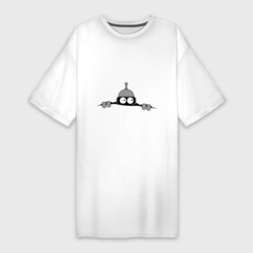 Платье-футболка хлопок с принтом Bender из под футболки в Курске,  |  | bender | futurama | бендер | фатурама | футурама