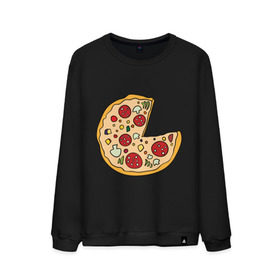 Мужской свитшот хлопок с принтом Пицца парная в Курске, 100% хлопок |  | pizza | влюбленным | для влюбленных | для двоих | для пар | парные | пицца