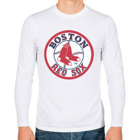 Мужской лонгслив хлопок с принтом Boston Red Sox в Курске, 100% хлопок |  | Тематика изображения на принте: baseball | boston red sox | бейсбол | бостон | красные носки | ред сокс | спорт