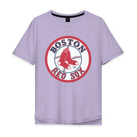 Мужская футболка хлопок Oversize с принтом Boston Red Sox в Курске, 100% хлопок | свободный крой, круглый ворот, “спинка” длиннее передней части | baseball | boston red sox | бейсбол | бостон | красные носки | ред сокс | спорт