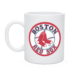Кружка с принтом Boston Red Sox в Курске, керамика | объем — 330 мл, диаметр — 80 мм. Принт наносится на бока кружки, можно сделать два разных изображения | baseball | boston red sox | бейсбол | бостон | красные носки | ред сокс | спорт