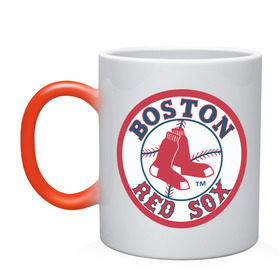 Кружка хамелеон с принтом Boston Red Sox в Курске, керамика | меняет цвет при нагревании, емкость 330 мл | baseball | boston red sox | бейсбол | бостон | красные носки | ред сокс | спорт