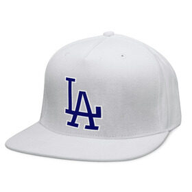 Кепка снепбек с прямым козырьком с принтом Los Angeles Dodgers logo в Курске, хлопок 100% |  | baseball | la | los angeles dodgers | бейсбол | лос анджелес доджерс | спорт