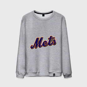 Мужской свитшот хлопок с принтом Mets в Курске, 100% хлопок |  | baseball | mets | new york mets | бейсбол | нью йорк метс | спорт