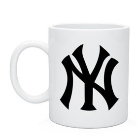 Кружка с принтом New York Yankees в Курске, керамика | объем — 330 мл, диаметр — 80 мм. Принт наносится на бока кружки, можно сделать два разных изображения | baseball | new york yankees | бейсбол | нью йорк янкиз | спорт | янки