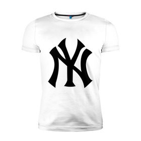 Мужская футболка премиум с принтом New York Yankees в Курске, 92% хлопок, 8% лайкра | приталенный силуэт, круглый вырез ворота, длина до линии бедра, короткий рукав | baseball | new york yankees | бейсбол | нью йорк янкиз | спорт | янки