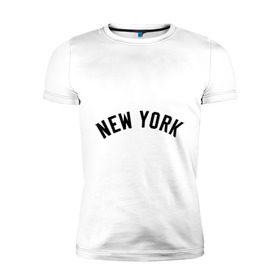 Мужская футболка премиум с принтом New York Yankees logotype в Курске, 92% хлопок, 8% лайкра | приталенный силуэт, круглый вырез ворота, длина до линии бедра, короткий рукав | baseball | new york yankees | бейсбол | нью йорк янкиз | спорт | янки