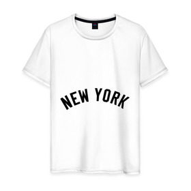 Мужская футболка хлопок с принтом New York Yankees logotype в Курске, 100% хлопок | прямой крой, круглый вырез горловины, длина до линии бедер, слегка спущенное плечо. | baseball | new york yankees | бейсбол | нью йорк янкиз | спорт | янки